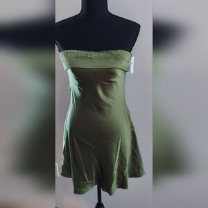 Nwt Olive green strapless mini windsor dress